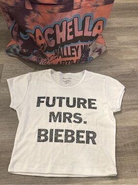 Justin Bieber White ' 'Future Mrs. Bieber' Graphic Tee